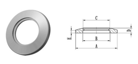 Фланец под сварку KF40 (нержавеющая сталь)